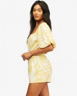 BILLABONG Hello Sun Mini Dress VINTAGE YELLOW 6 BILLABONG Hello Sun Mini Dress VINTAGE YELLOW -Women Clothing Shop abjwd00156 billabongw vyl sd1