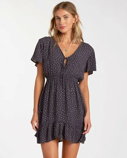BILLABONG Day Trippin Dress OFF BLACK 1 BILLABONG Day Trippin Dress OFF BLACK