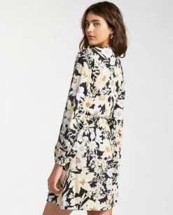 BILLABONG Lotta Love Dress BLACK MULTI -Women Clothing Shop abjwd00158 billabongw bml bck1