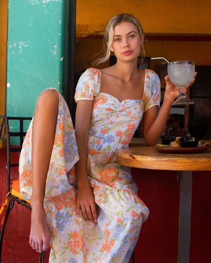 BILLABONG Sunrise Maxi Dress WHITE/MULTI 1 BILLABONG Sunrise Maxi Dress WHITE/MULTI