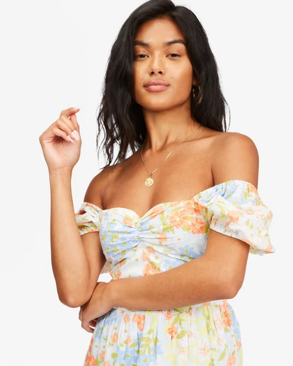 BILLABONG Sunrise Maxi Dress WHITE/MULTI 6 BILLABONG Sunrise Maxi Dress WHITE/MULTI - Image 6