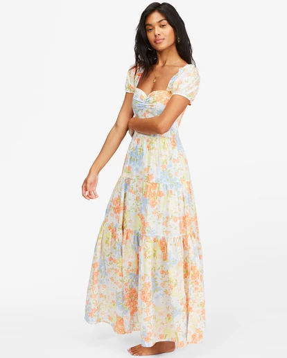 BILLABONG Sunrise Maxi Dress WHITE/MULTI 4 BILLABONG Sunrise Maxi Dress WHITE/MULTI - Image 4