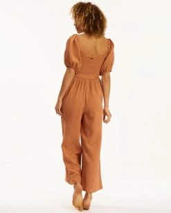 BILLABONG Boardwalker Jumpsuit SUNBURNT -Women Clothing Shop abjwd00170 billabongw urt bck1
