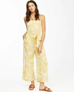 BILLABONG Forward Feelings Jumpsuit VINTAGE YELLOW