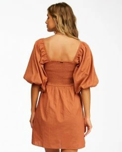 BILLABONG Paradise Days Mini Dress SAHARA 9 BILLABONG Paradise Days Mini Dress SAHARA -Women Clothing Shop abjwd00250 billabongw brz bck1