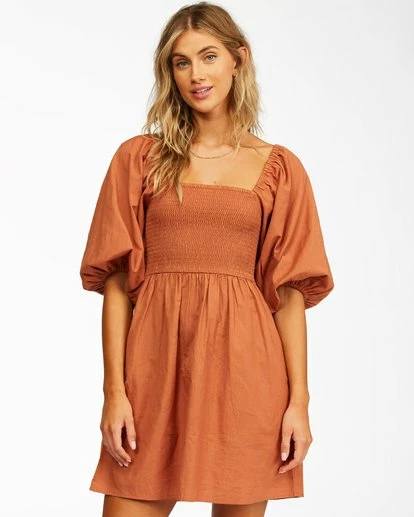 BILLABONG Paradise Days Mini Dress SAHARA 3 BILLABONG Paradise Days Mini Dress SAHARA - Image 3