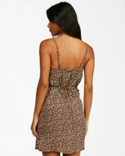 BILLABONG Clear Skies Mini Dress BLACK MULTI -Women Clothing Shop abjwd00251 billabongw bml bck1