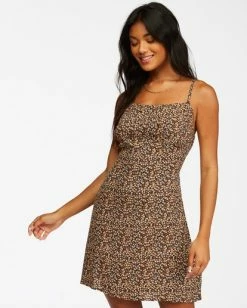 BILLABONG Clear Skies Mini Dress BLACK MULTI