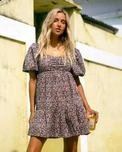 BILLABONG Be Mine Babydoll Dress SALT CRYSTAL 9 BILLABONG Be Mine Babydoll Dress SALT CRYSTAL -Women Clothing Shop abjwd00253 billabongl ofb frt1