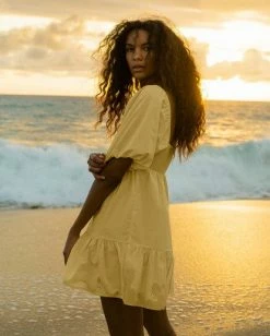 BILLABONG Be Mine Babydoll Dress SALT CRYSTAL