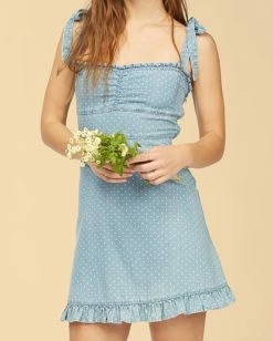 BILLABONG Wrangler Lovely Day Dress BLUE SURF -Women Clothing Shop abjwd00269 billabongw bjnw dtl1