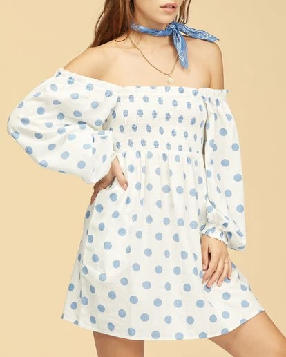 BILLABONG Wrangler Bellflower Dress SALT CRYSTAL 6 BILLABONG Wrangler Bellflower Dress SALT CRYSTAL - Image 6