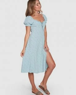 BILLABONG Seamist Midi Dress BLUE