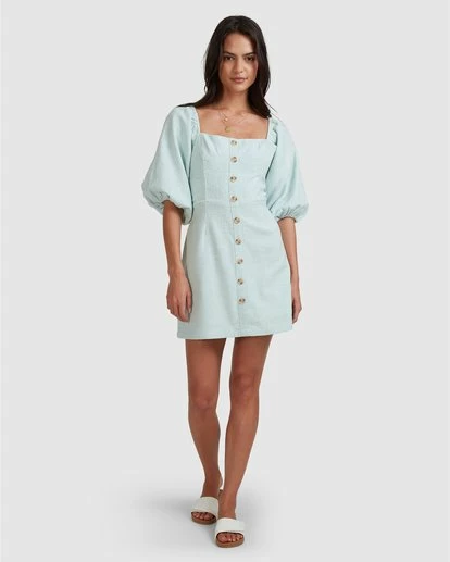 BILLABONG White Sand Dress POWDER BLUE 7 BILLABONG White Sand Dress POWDER BLUE - Image 7