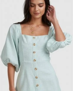 BILLABONG White Sand Dress POWDER BLUE 12 BILLABONG White Sand Dress POWDER BLUE -Women Clothing Shop abjwd00279 billabongwg pow dtl1