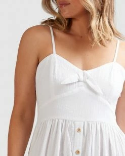 BILLABONG Franca Midi Dress WHITE -Women Clothing Shop abjwd00281 billabongw wht dtl1
