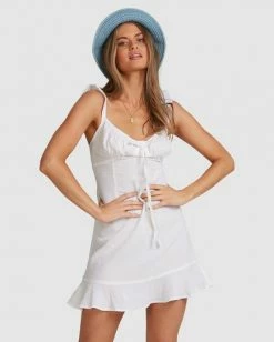 BILLABONG Beach Bliss Dress WHITE -Women Clothing Shop abjwd00293 billabongw wht frt2