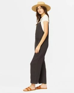 BILLABONG Throw And Go Relaxed Jumpsuit OLIVE MOSS -Women Clothing Shop abjwd00316 billabongw ofb sd1
