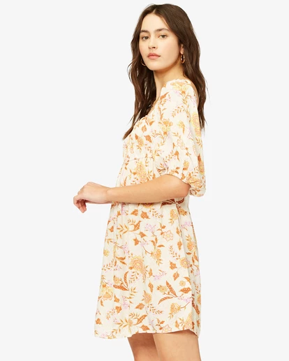 BILLABONG With Love Babydoll Dress ANTIQUE WHITE 2 BILLABONG With Love Babydoll Dress ANTIQUE WHITE - Image 2