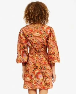 BILLABONG Perfect Paisley Mini Dress MULTI -Women Clothing Shop abjwd00324 billabongw mul bck1