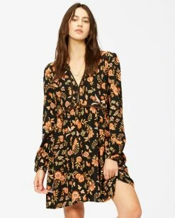 BILLABONG Hearts Desire Mini Shift Dress BLACK 1
