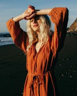 BILLABONG Crystal Cove Midi Shift Dress BRONZE