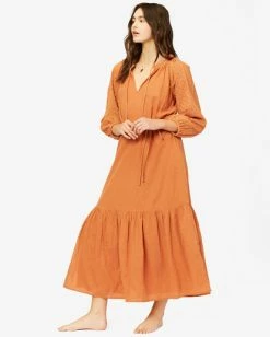 BILLABONG Crystal Cove Midi Shift Dress BRONZE 6 BILLABONG Crystal Cove Midi Shift Dress BRONZE -Women Clothing Shop abjwd00328 billabongw brz sd1