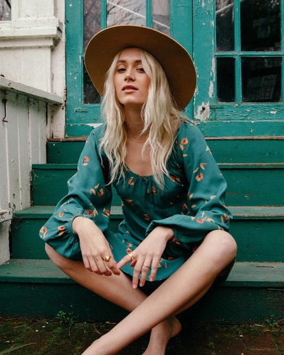 BILLABONG Sweet To Me Long Sleeve Midi Dress BLACK 1 BILLABONG Sweet To Me Long Sleeve Midi Dress BLACK