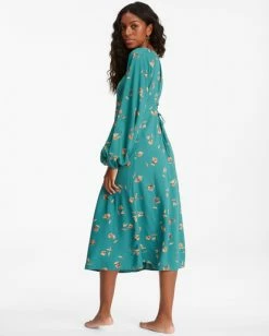 BILLABONG Sweet To Me Long Sleeve Midi Dress BLACK 11 BILLABONG Sweet To Me Long Sleeve Midi Dress BLACK -Women Clothing Shop abjwd00333 billabongw eme bck1