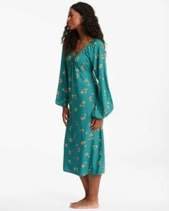 BILLABONG Sweet To Me Long Sleeve Midi Dress BLACK 10 BILLABONG Sweet To Me Long Sleeve Midi Dress BLACK -Women Clothing Shop abjwd00333 billabongw eme sd1