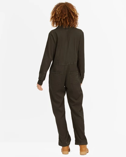 BILLABONG Go With The Flow Jumpsuit OFF BLACK 3 BILLABONG Go With The Flow Jumpsuit OFF BLACK - Image 3