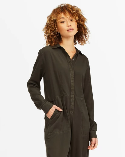 BILLABONG Go With The Flow Jumpsuit OFF BLACK 4 BILLABONG Go With The Flow Jumpsuit OFF BLACK - Image 4