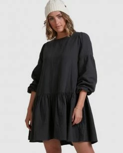 BILLABONG Wishes Tiered Dress BLACK