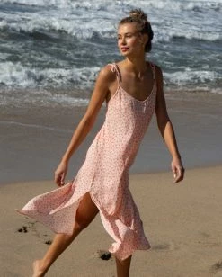 BILLABONG Sunbright Midi Slip Dress LIME