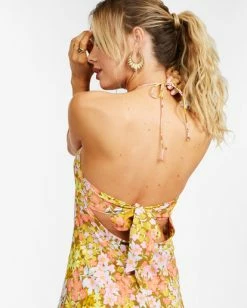 BILLABONG Retro Romance Halter Dress MOSS -Women Clothing Shop abjwd00365 billabongw mos dtl2