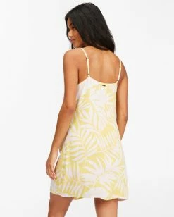 BILLABONG Morning Light Mini Slip Dress TROPICAL GREEN -Women Clothing Shop abjwd00368 billabongw srt bck1