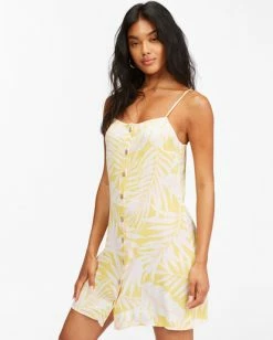 BILLABONG Morning Light Mini Slip Dress TROPICAL GREEN -Women Clothing Shop abjwd00368 billabongw srt sd1