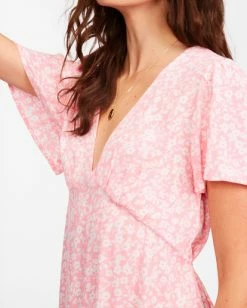 BILLABONG Short And Sweet Mini Dress PINK SUNSET 9 BILLABONG Short And Sweet Mini Dress PINK SUNSET -Women Clothing Shop abjwd00371 billabongw mfz0 dtl1