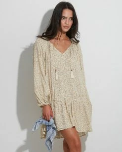 BILLABONG Dream Isle Charmer Mini Dress BEIGE