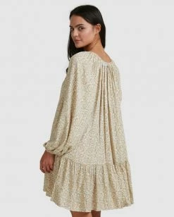BILLABONG Dream Isle Charmer Mini Dress BEIGE -Women Clothing Shop abjwd00378 billabongw bei bck1