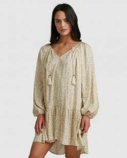 BILLABONG Dream Isle Charmer Mini Dress BEIGE -Women Clothing Shop abjwd00378 billabongw bei sd1