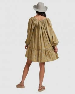 BILLABONG My Oasis Mini Dress OLIVE -Women Clothing Shop abjwd00379 billabongw olv bck1