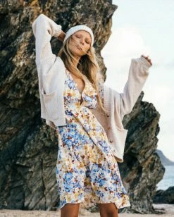 BILLABONG Hula Moon Midi Dress WHITE