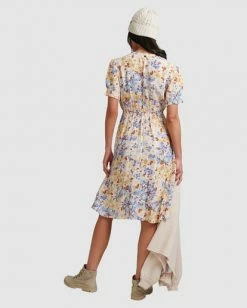 BILLABONG Hula Moon Midi Dress WHITE -Women Clothing Shop abjwd00381 billabongw wht bck1