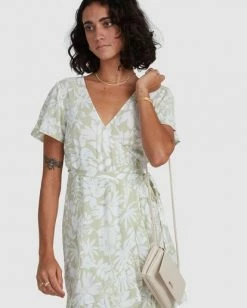 BILLABONG Honey Dew Wrap Dress HONEY DEW 9 BILLABONG Honey Dew Wrap Dress HONEY DEW -Women Clothing Shop abjwd00382 billabongw gbq0 dtl1
