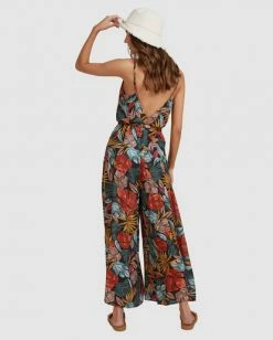 BILLABONG Sundaze Jumpsuit BLACK -Women Clothing Shop abjwd00394 billabongw blk bck1