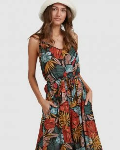 BILLABONG Sundaze Jumpsuit BLACK -Women Clothing Shop abjwd00394 billabongw blk dtl1