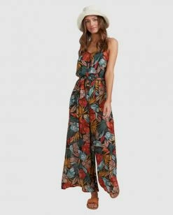 BILLABONG Sundaze Jumpsuit BLACK -Women Clothing Shop abjwd00394 billabongw blk frt2