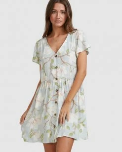 BILLABONG Moonflower Mini Dress MINT -Women Clothing Shop abjwd00398 billabongw mnt dtl1