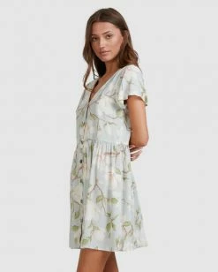 BILLABONG Moonflower Mini Dress MINT -Women Clothing Shop abjwd00398 billabongw mnt sd1